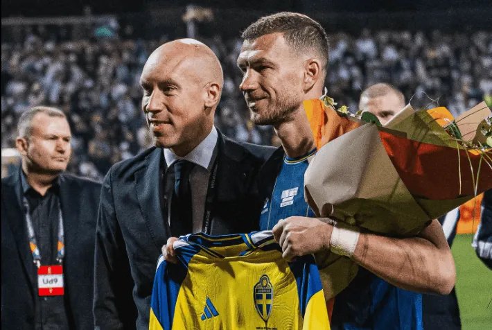 Fudbalski savez Švedske u čast Edinu Džeki na oproštaju od reprezentacije