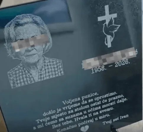 Zet naručio nadgrobnu ploču punici s natpisom o njenoj smrti ove godine