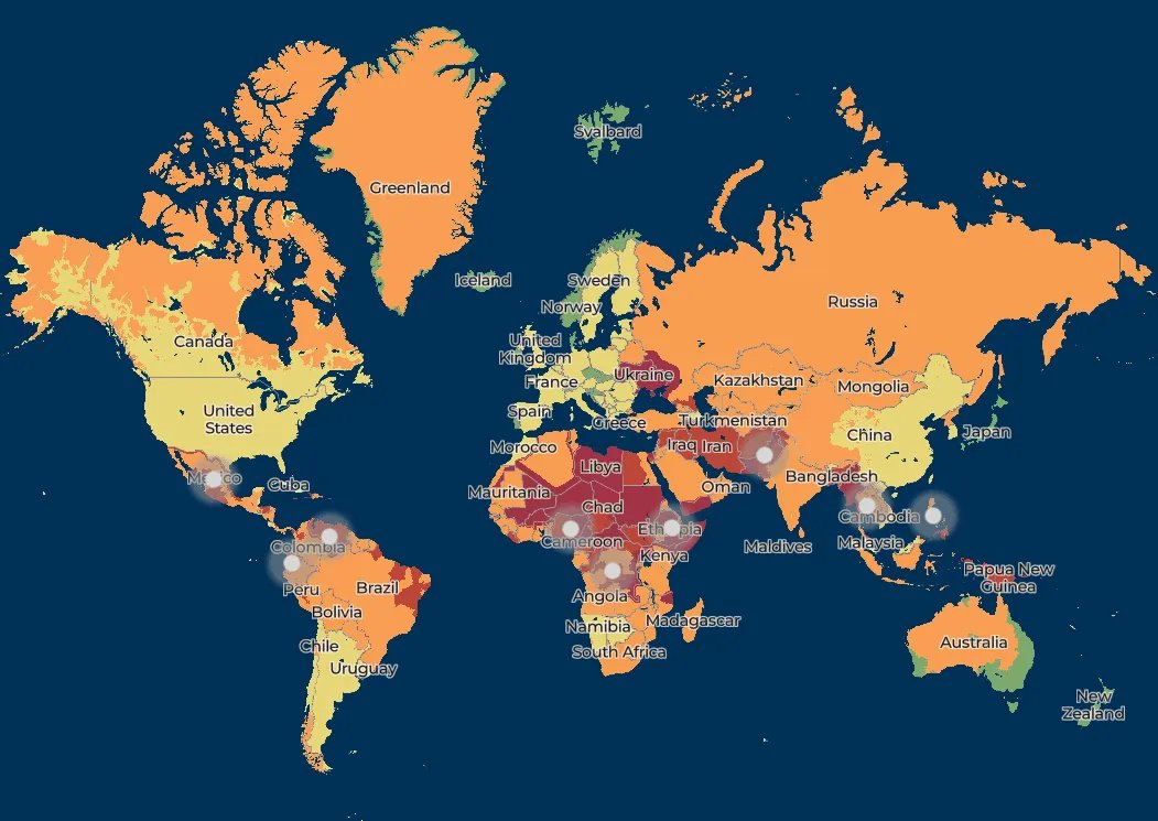 Objavljena karta najopasnijih zemalja za 2027. godinu, BiH na spisku