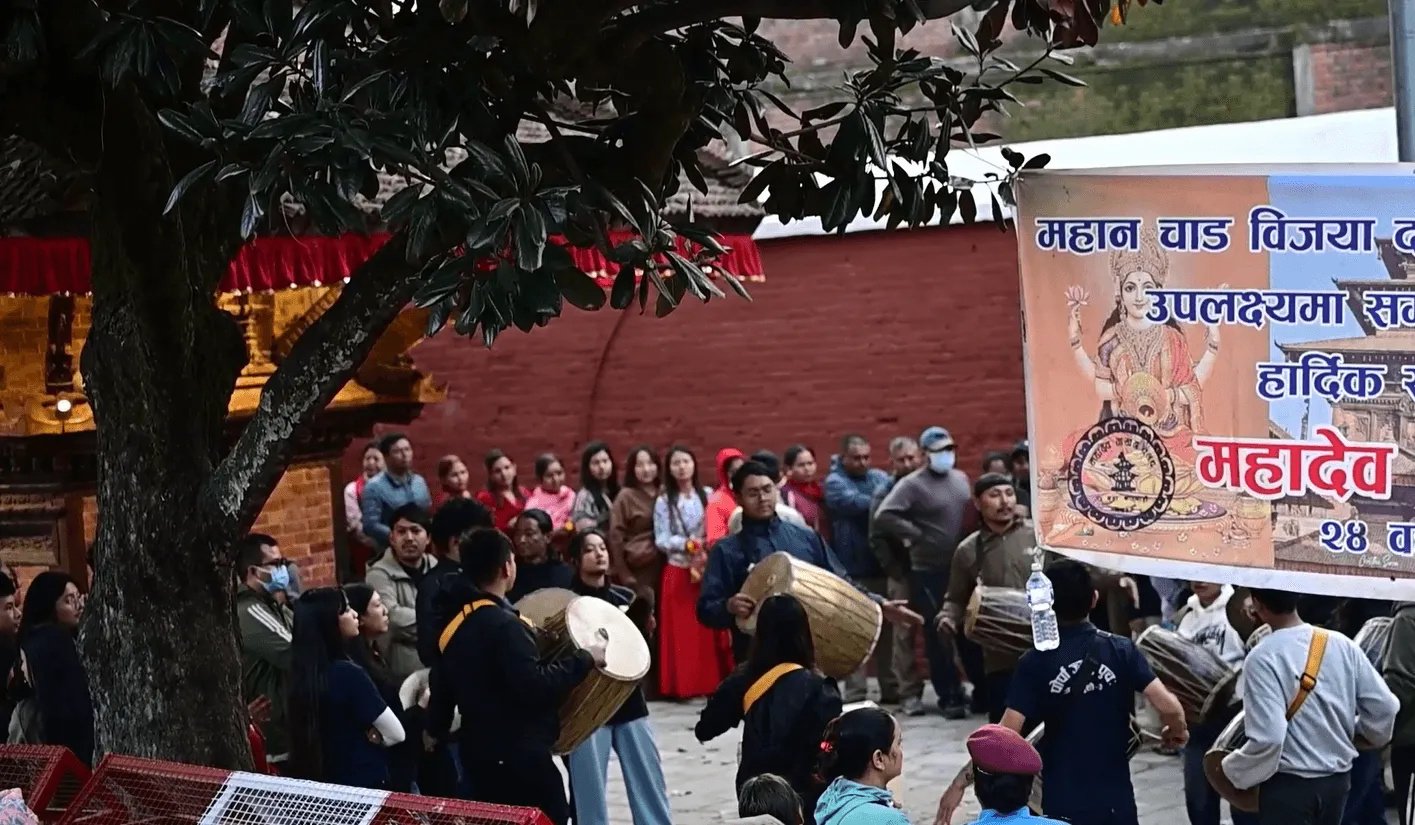 Vjernici se okupljaju u nepalskom hramu Taleju koji je rijetko otvoren za posjetioce