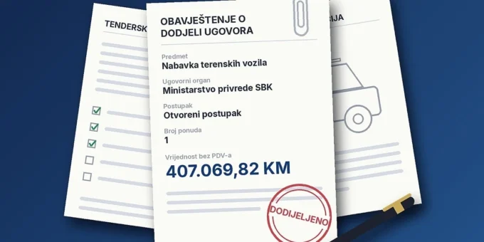 Ministarstvo privrede SBK potpisuje ugovor za kupovinu terenskih vozila vrijednih 407.000 KM