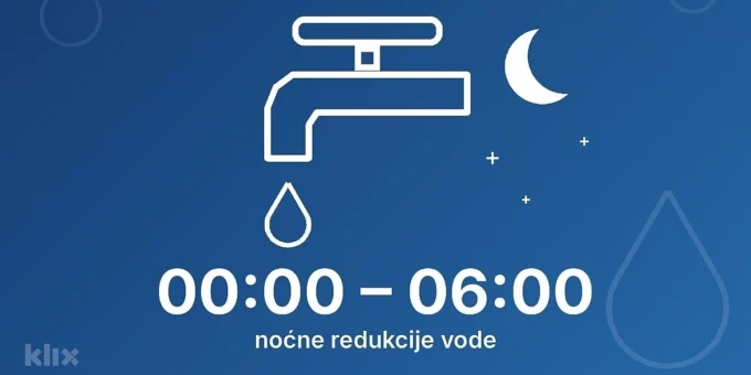 Od ponoći do 6 sati ujutro u Sarajevu ponovo uvedene redukcije vode