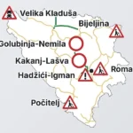 Duga kolona na izlazu iz BiH kod Velike Kladuše, saobraćaj obustavljen do podne na cesti Hadžići