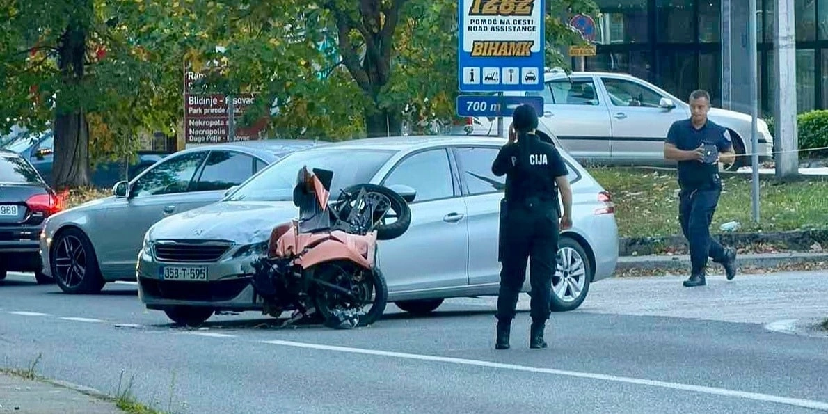 Saobraćajna nesreća u Jablanici: Teške povrede u sudaru automobila i motocikla