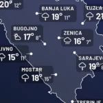 Kiša i pljuskovi pogodili Bosnu i Hercegovinu, najjače padavine u Hercegovini uz jake udare juga