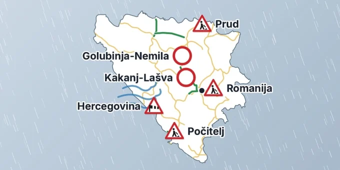 Stanje na putevima: Od danas počinju radovi u Prudu na cesti Odžak