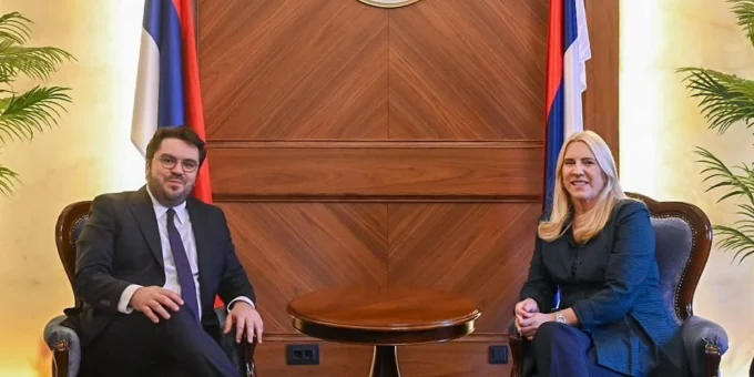 Cvijanović se sastala s novim ambasadorom Francuske u Banjoj Luci bez zastave BiH