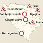 Mokre i klizave ceste širom BiH, povećava se opasnost od odrona