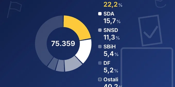 HDZ je od glasova poštom u SBK osvojio skoro 3.000 i dobio mandate u kantonu i na nivou FBiH