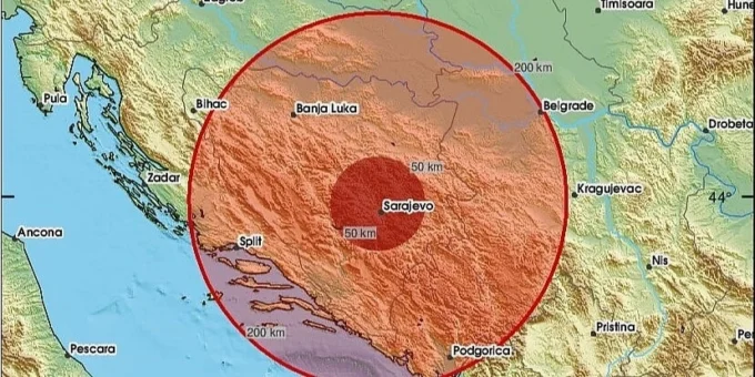 Zemljotres pogodio Sarajevo večeras, osjetio se i u drugim dijelovima grada